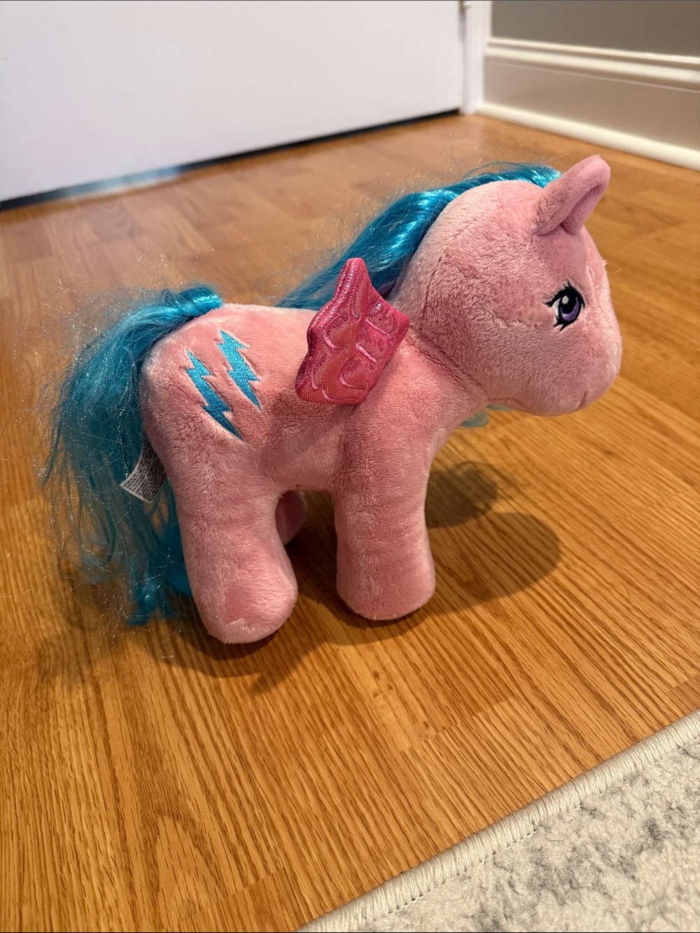 My Little Pony Pink Plush with Blue Mane and Pink Sparkle Wings